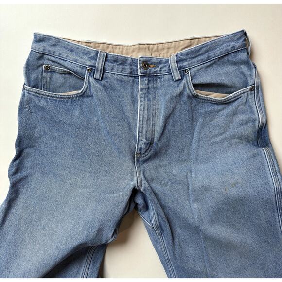 Duluth Trading Jeans Mens 36x32 (33 Waist) Flannel Lined Workwear Distressed - Picture 14 of 16